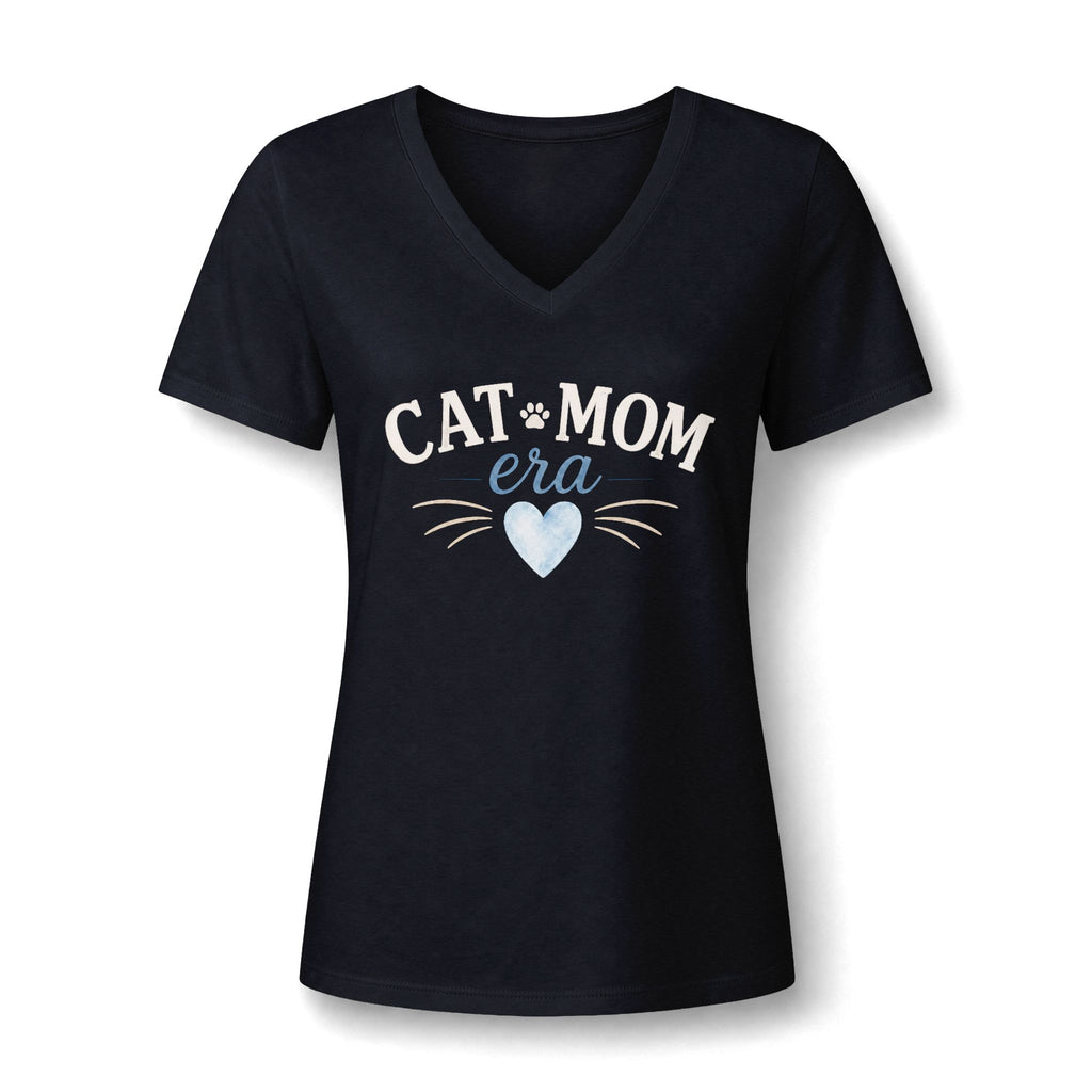 Cat Mom Era Vintage Graphic Tee | Dusty Blue