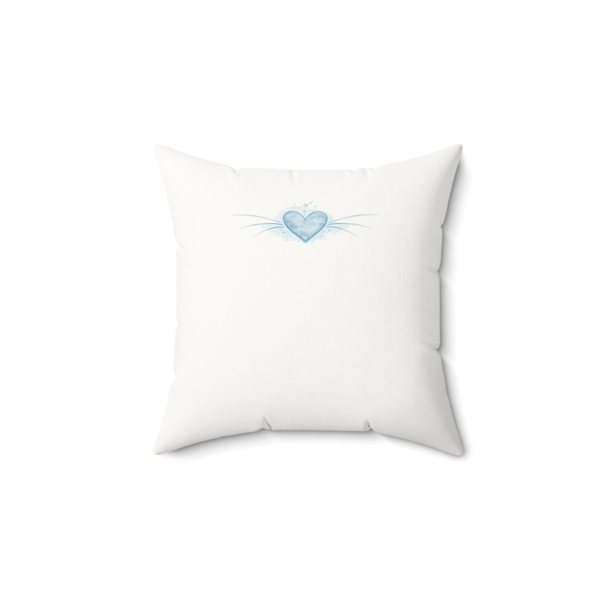 Watercolor Kitten Pillow | Dusty Blue
