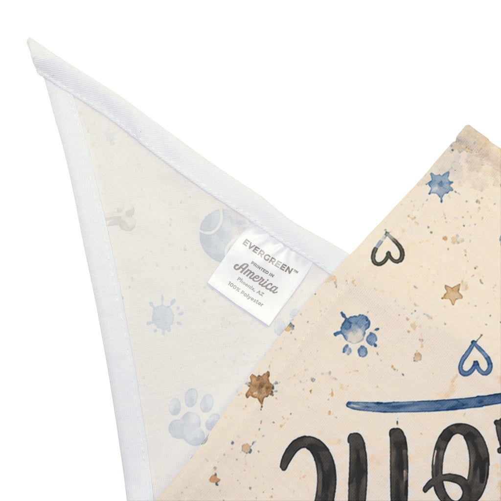 Cute But Chaotic Pet Bandana | Dusty Blue & Cream