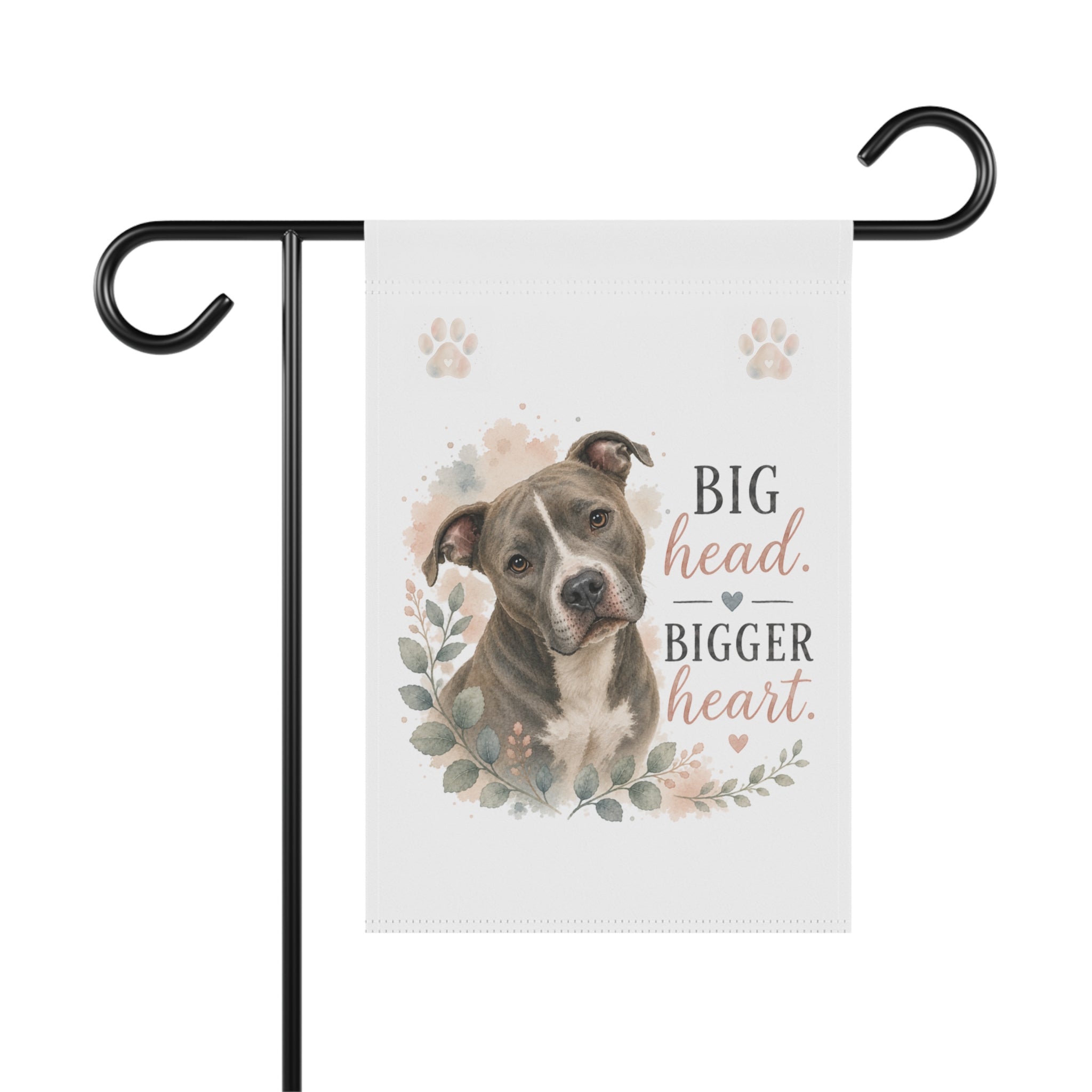 Pit Bull Garden Flag | Big Head, Bigger Heart