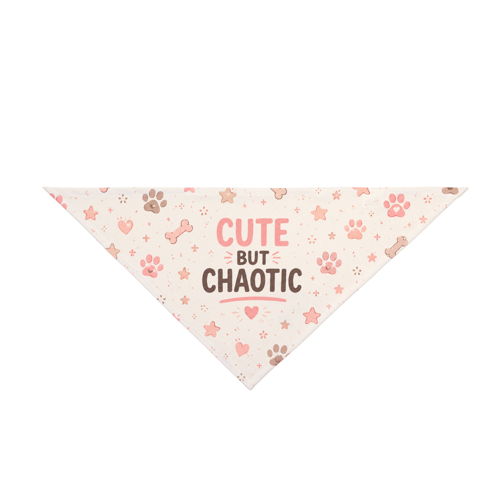 Cute But Chaotic Pet Bandana | Blush Pink & Cream
