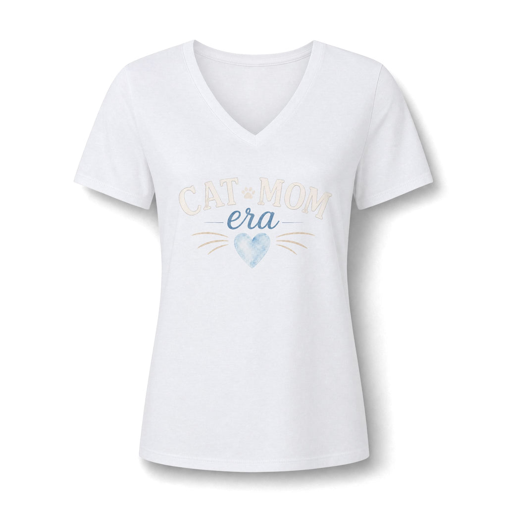 Cat Mom Era Vintage Graphic Tee | Dusty Blue