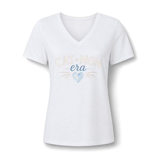 Cat Mom Era Vintage Graphic Tee | Dusty Blue