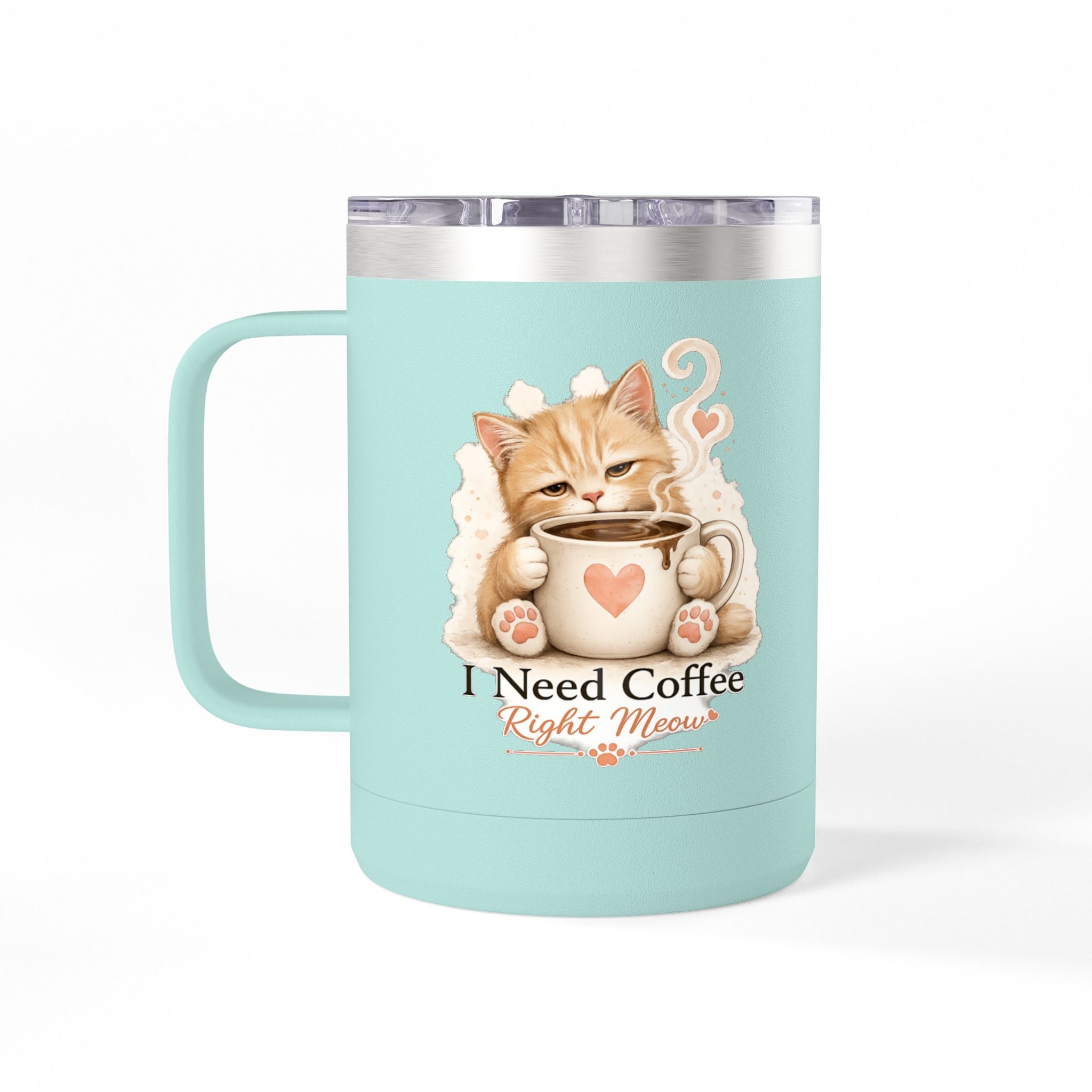 I Need Coffee Right Meow Travel Mug