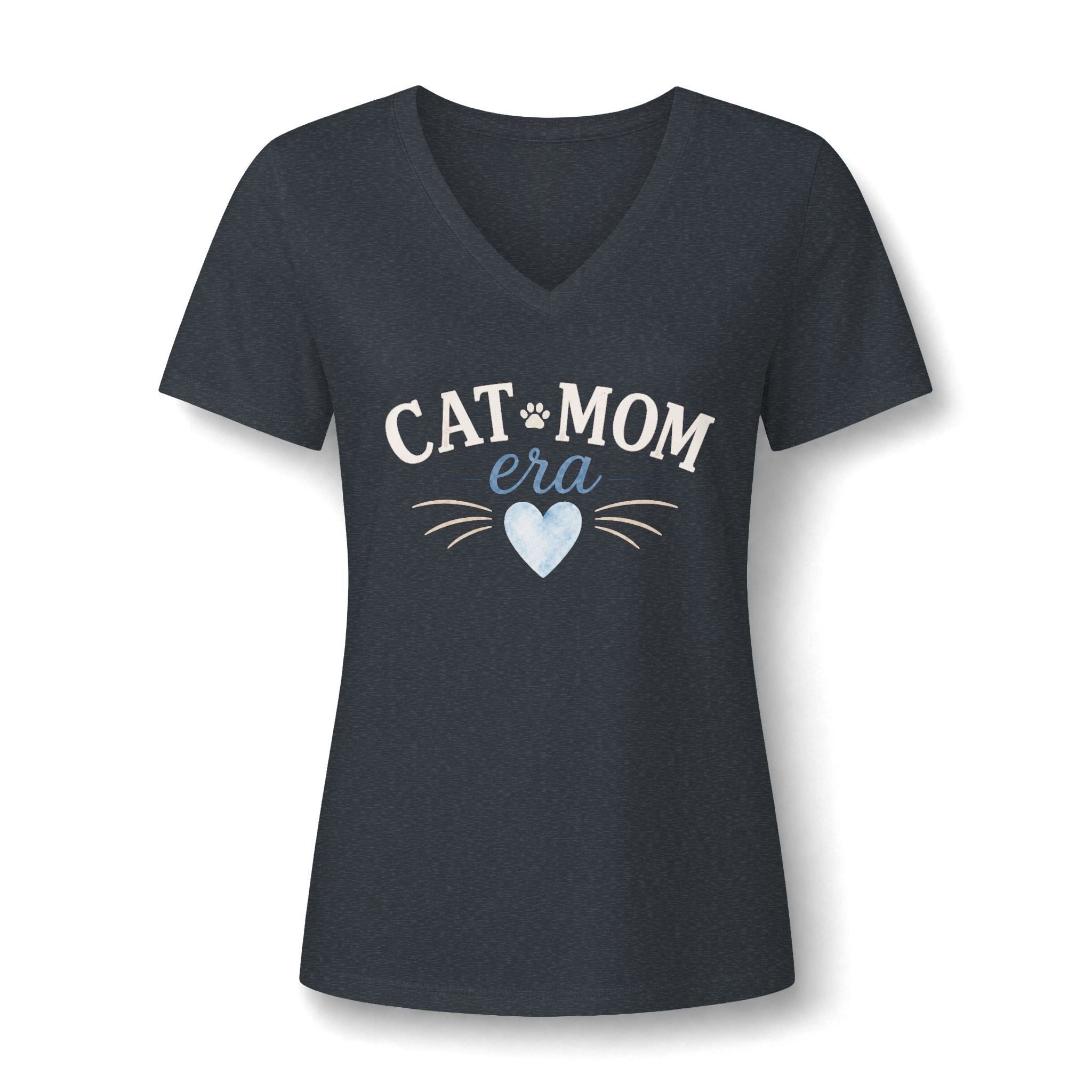 Cat Mom Era Vintage Graphic Tee | Dusty Blue