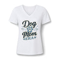 Dog Mom Era V-Neck T-Shirt | Dusty Blue