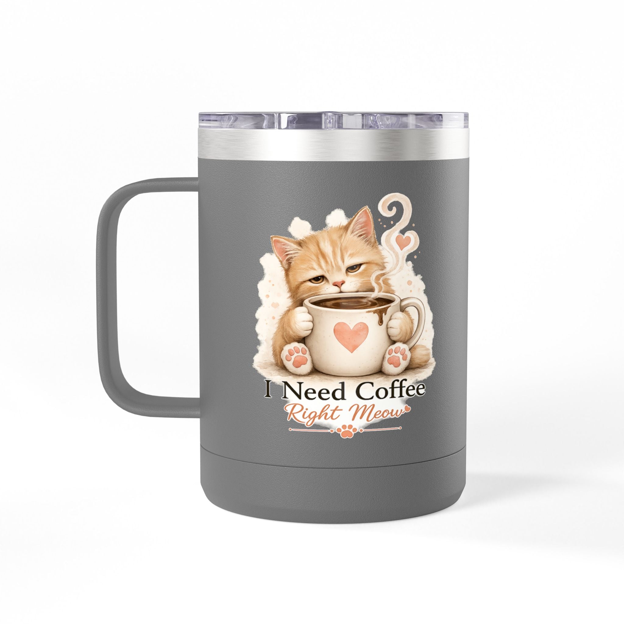 I Need Coffee Right Meow Travel Mug