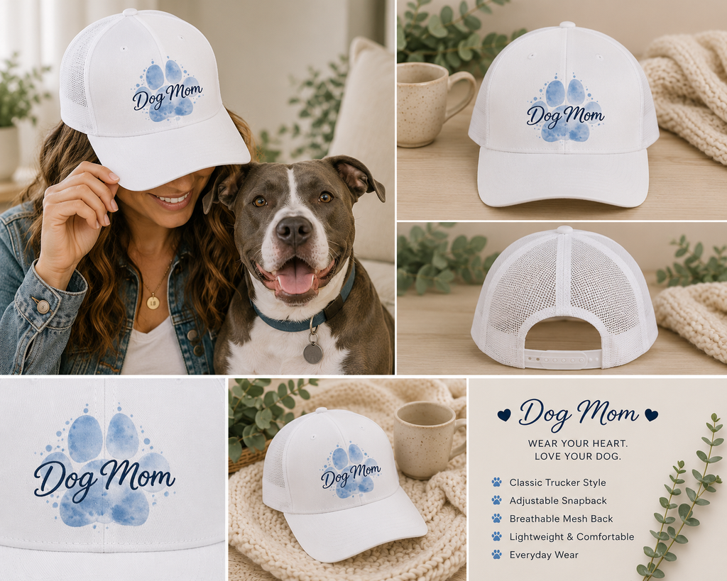 Dog Mom Trucker Hat | Watercolor