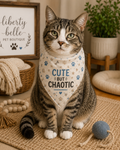 Cute But Chaotic Pet Bandana | Dusty Blue & Cream