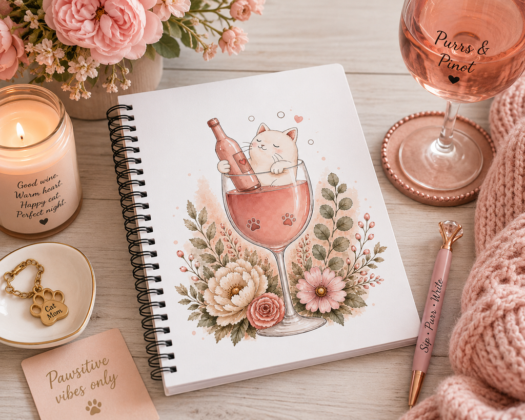 Pour a Little, Purr a Lot | Spiral Cat Journal