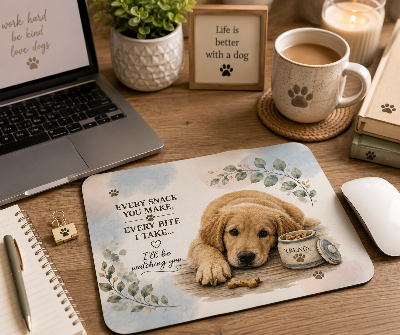 Every Snack You Make Mouse Pad | Funny Dog Lover Desk Accessory