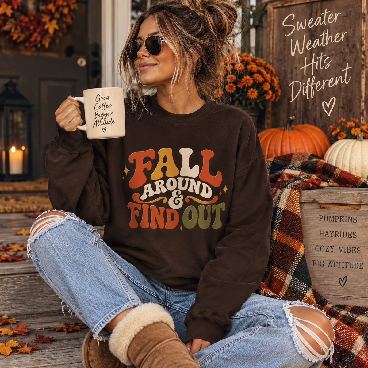 Fall Around & Find Out Retro Fall Sweatshirt