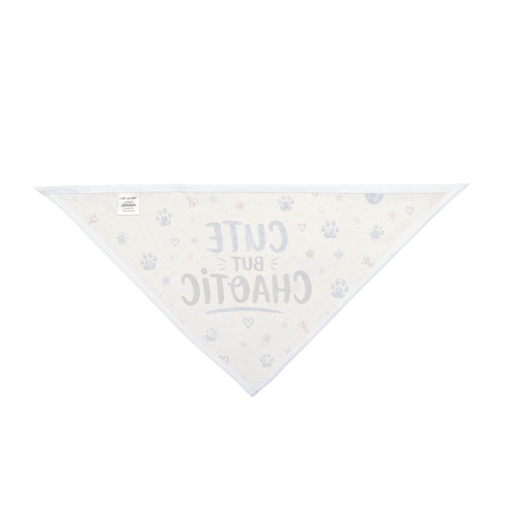 Cute But Chaotic Pet Bandana | Dusty Blue & Cream