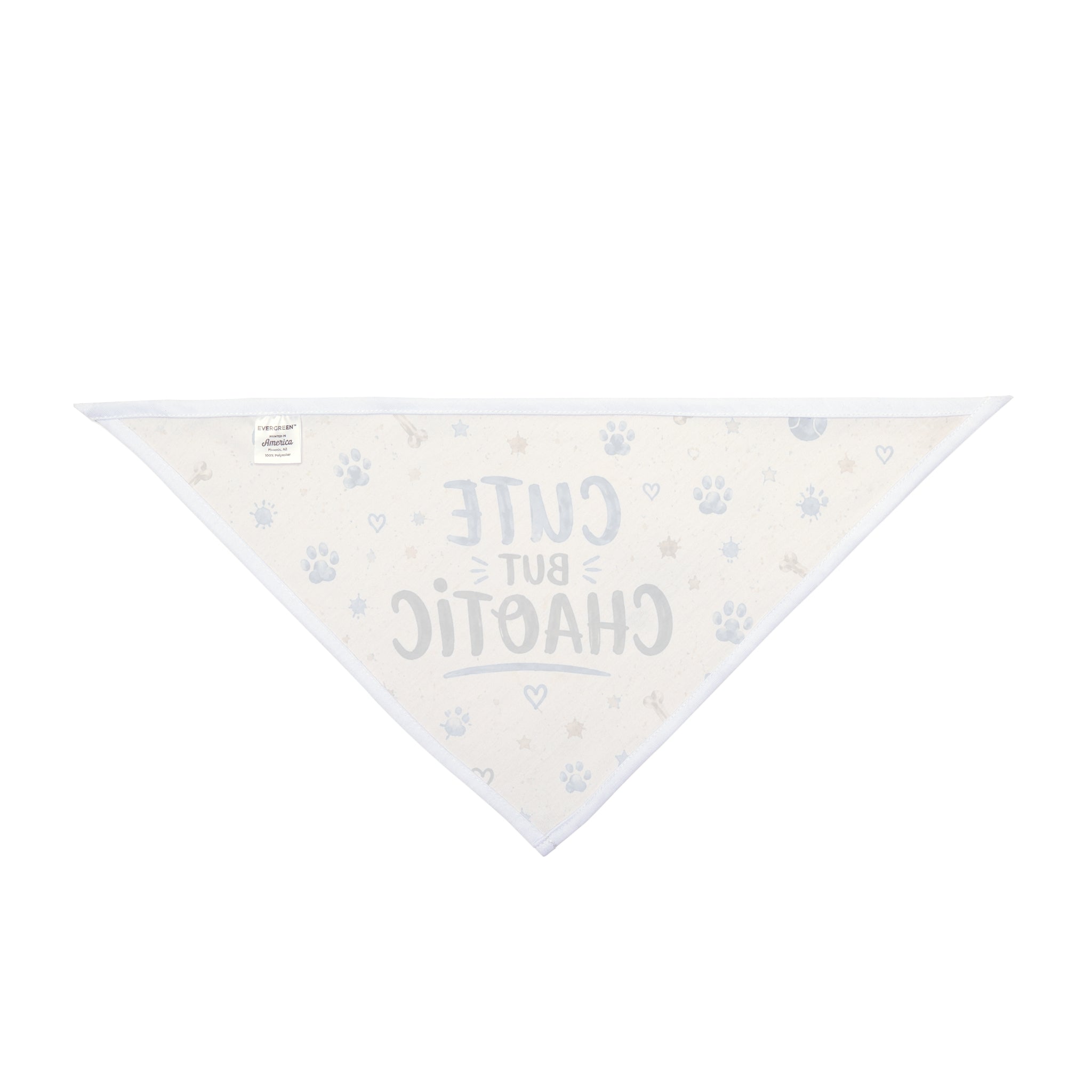 Cute But Chaotic Pet Bandana | Dusty Blue & Cream