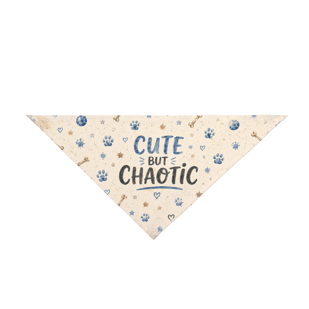 Cute But Chaotic Pet Bandana | Dusty Blue & Cream