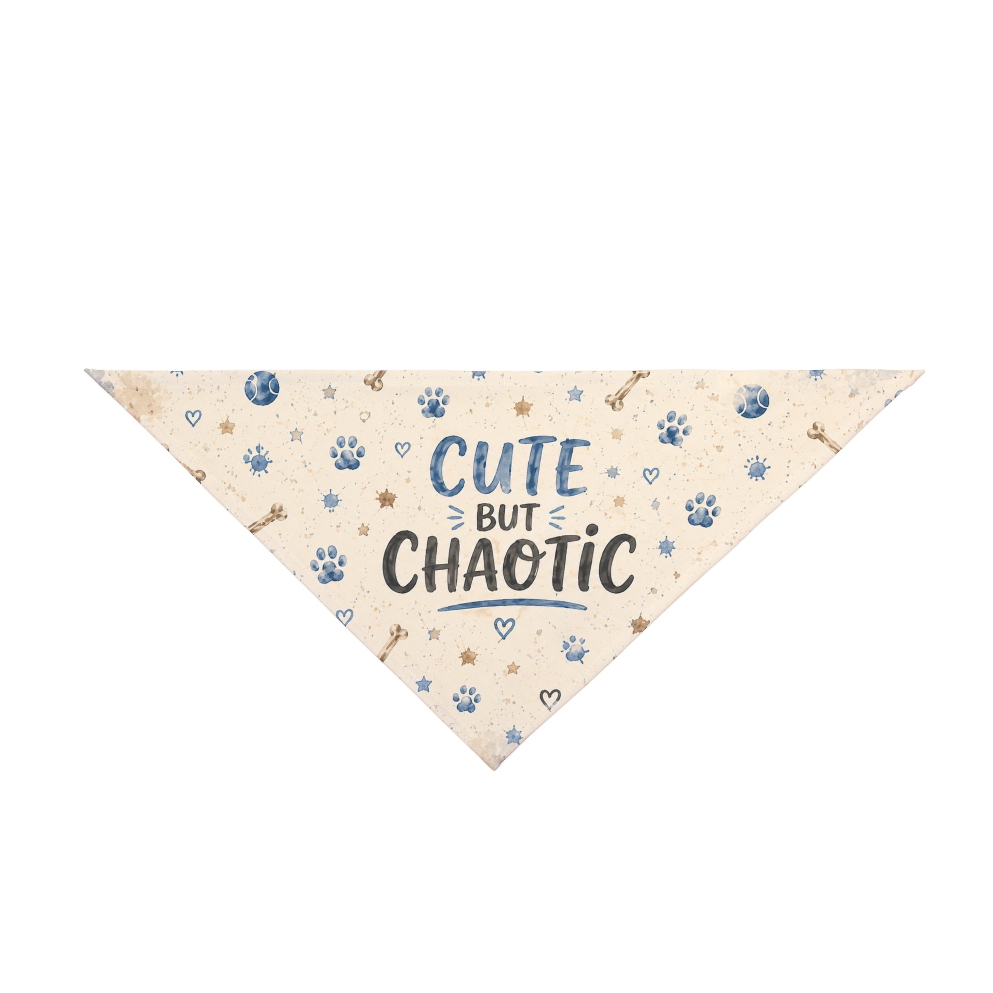 Cute But Chaotic Pet Bandana | Dusty Blue & Cream