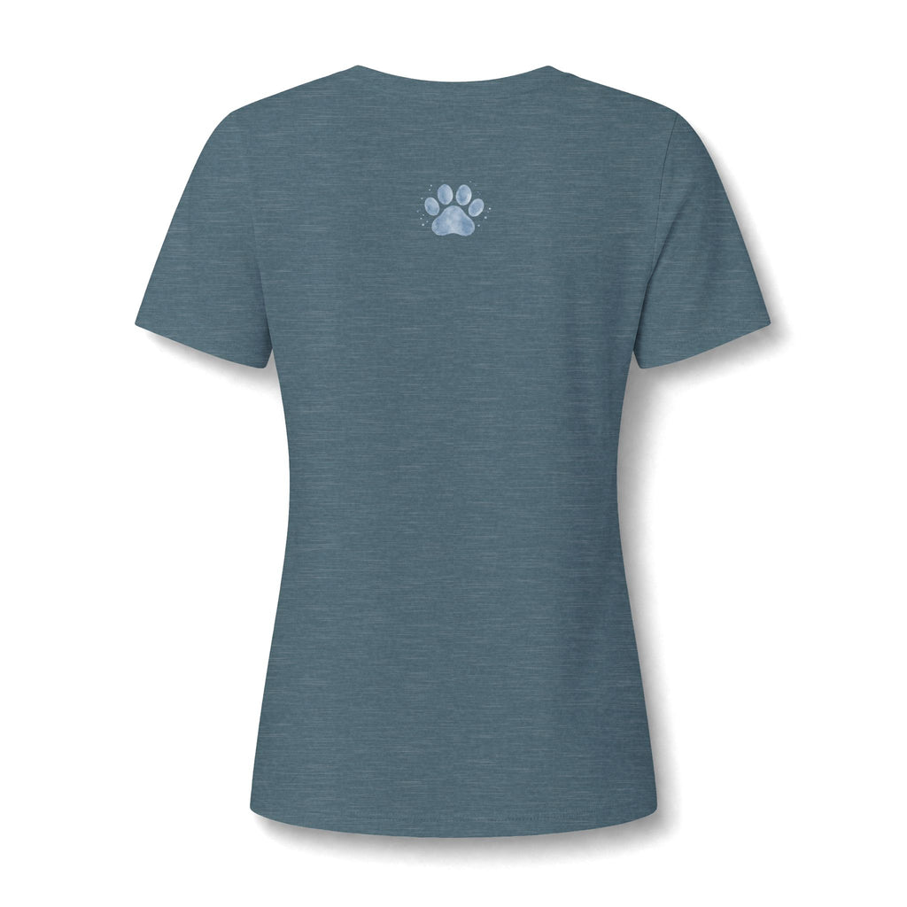 Dog Mom Era V-Neck T-Shirt | Dusty Blue