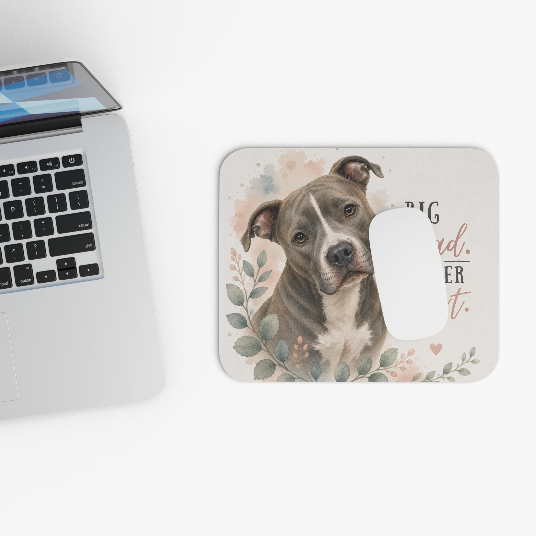 Big Head. Bigger Heart | Pit Bull Mouse Pad