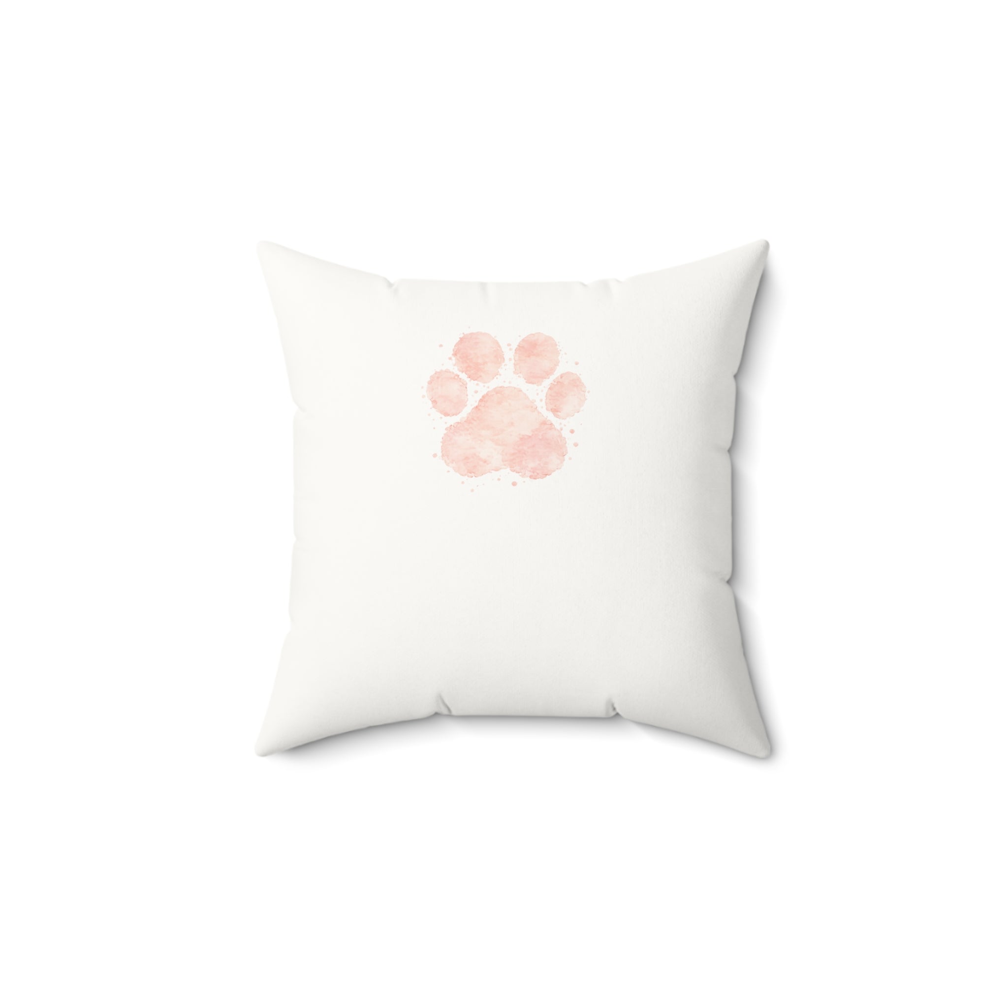 Love Leaves Paw Prints Pillow | Blush