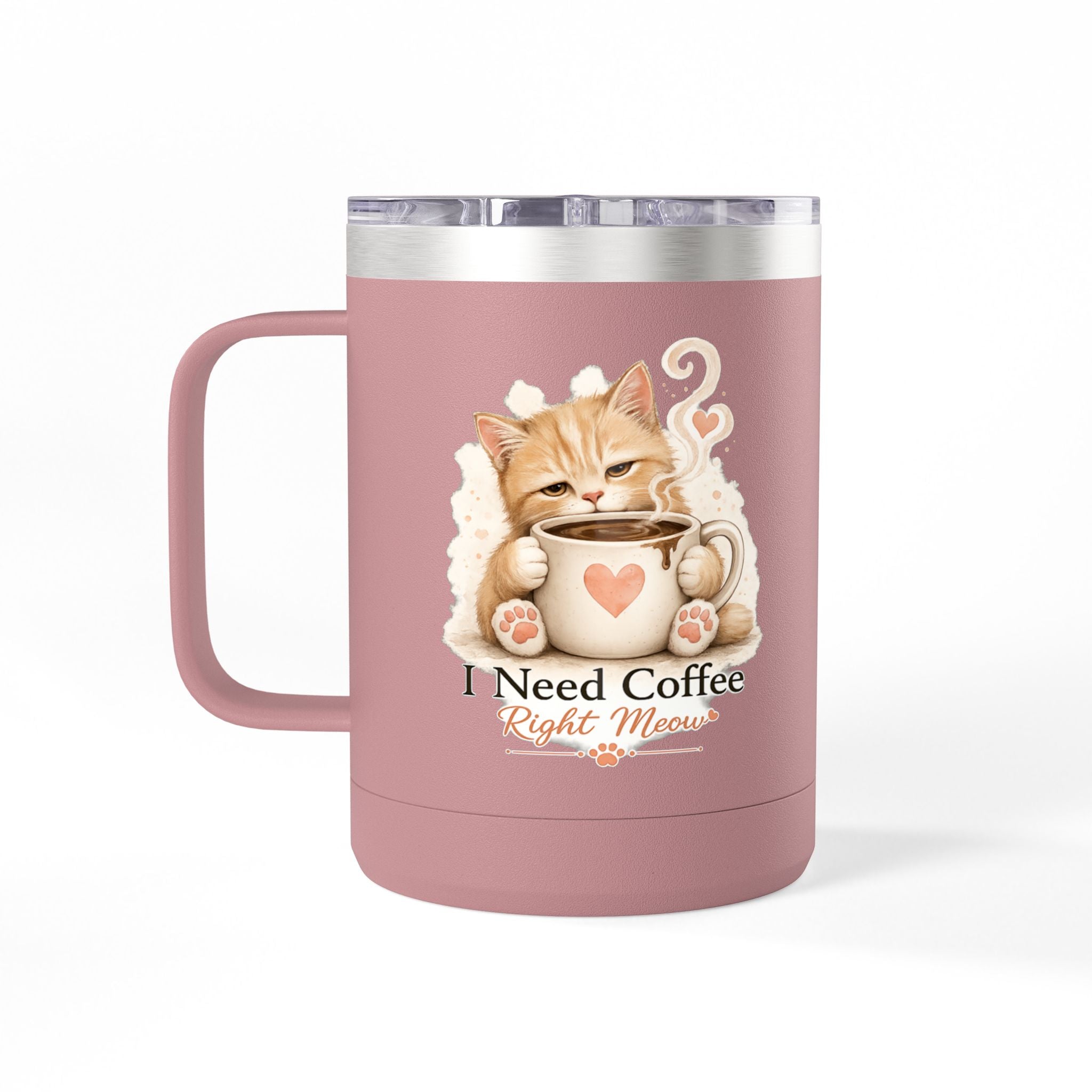 I Need Coffee Right Meow Travel Mug