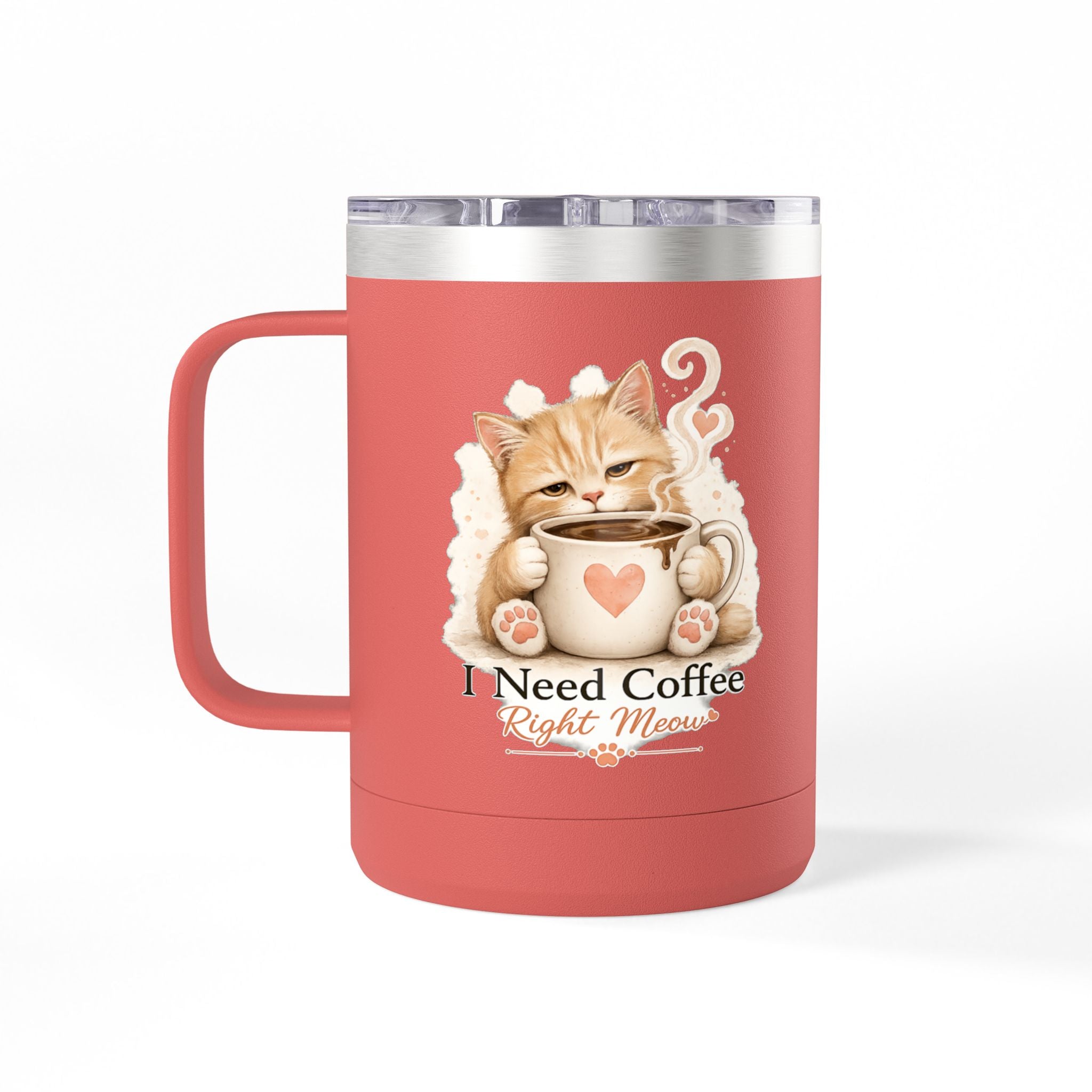 I Need Coffee Right Meow Travel Mug