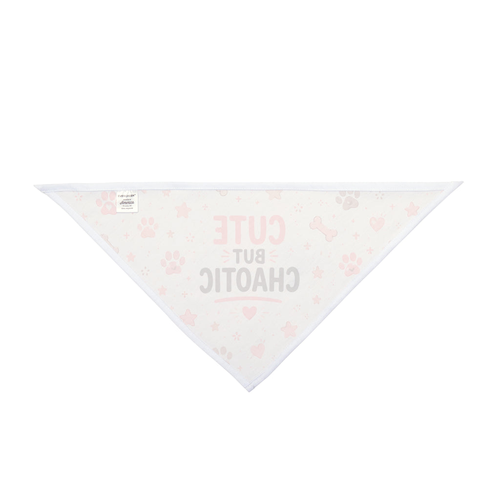 Cute But Chaotic Pet Bandana | Blush Pink & Cream