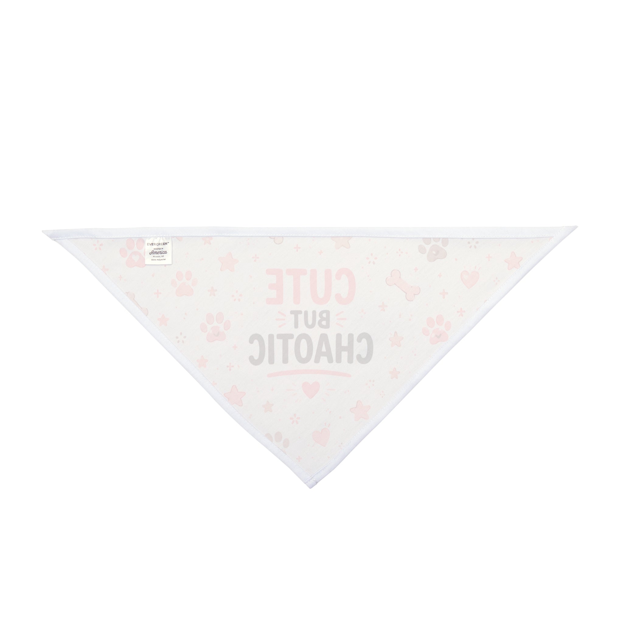 Cute But Chaotic Pet Bandana | Blush Pink & Cream