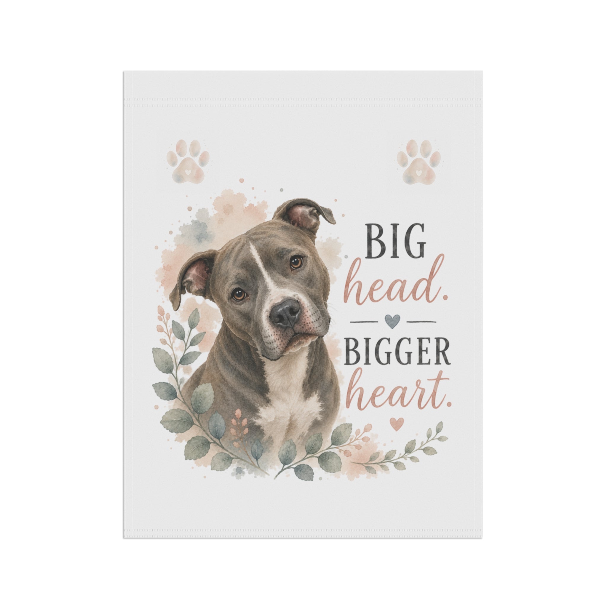 Pit Bull Garden Flag | Big Head, Bigger Heart