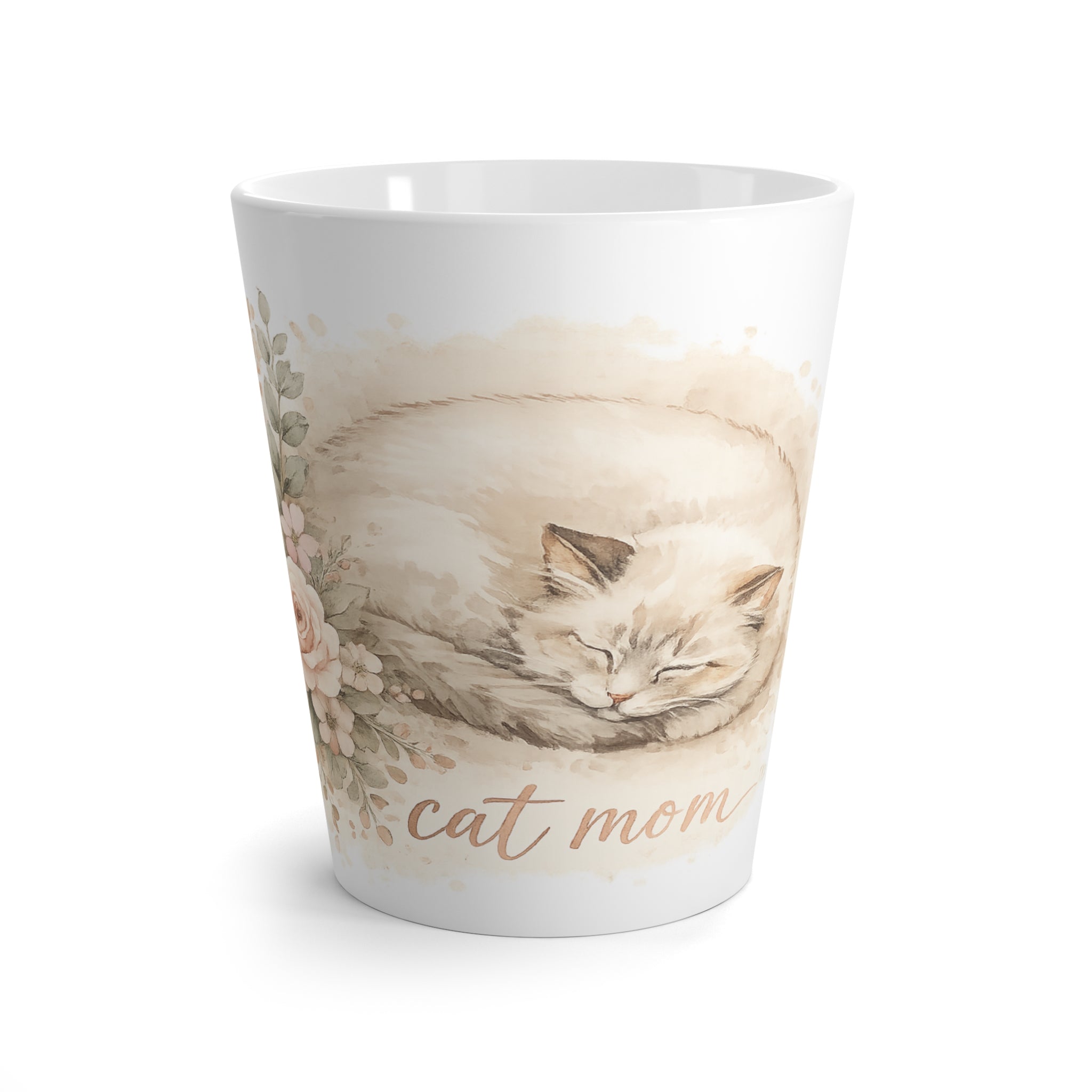 Sleeping Cat Mom Mug | Watercolor