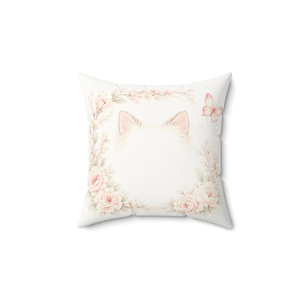 Peek-A-Boo Cat Pillow | Watercolor