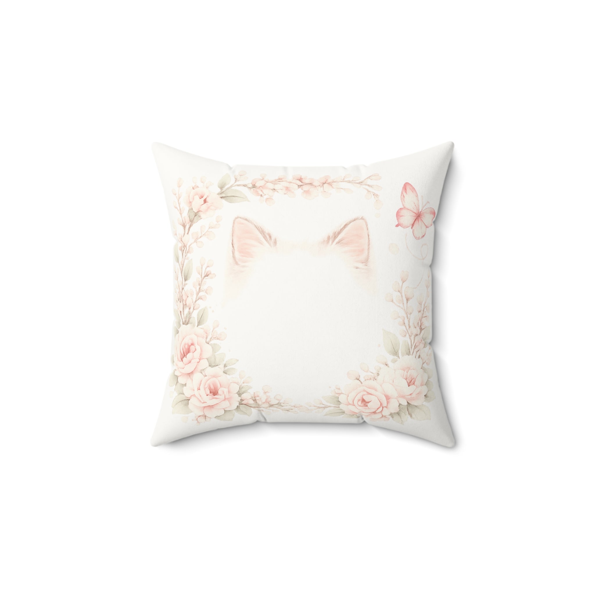 Peek-A-Boo Cat Pillow | Watercolor