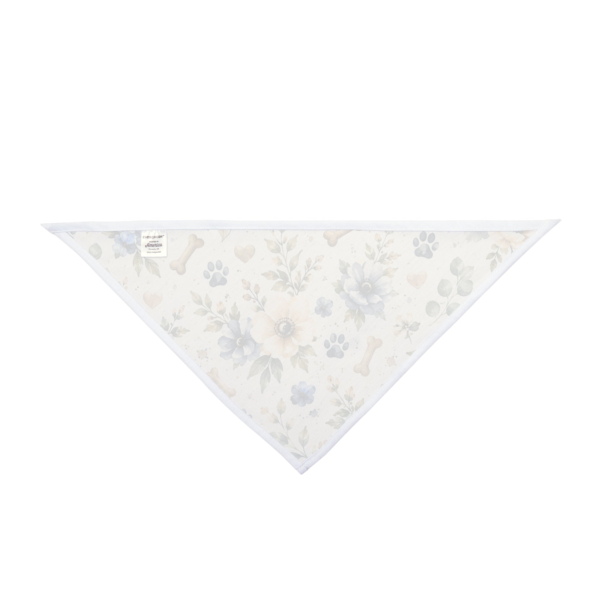 Watercolor Pet Bandana | Blue & Cream Floral
