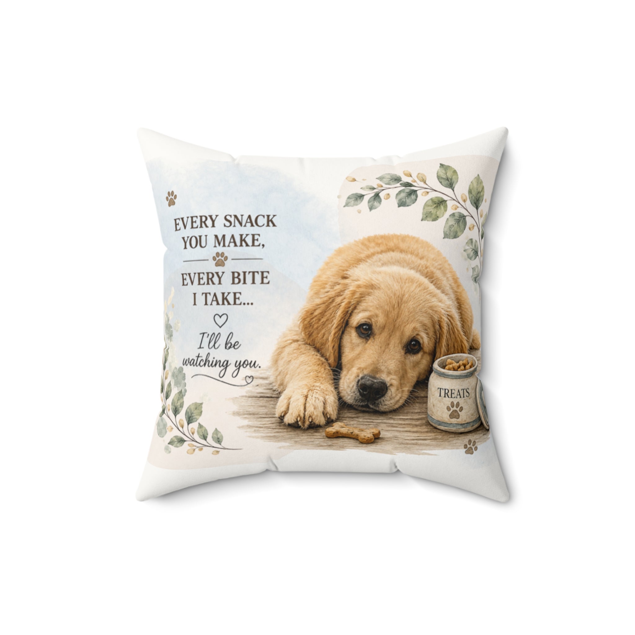 Golden Retriever Pillow | Every Snack You Make