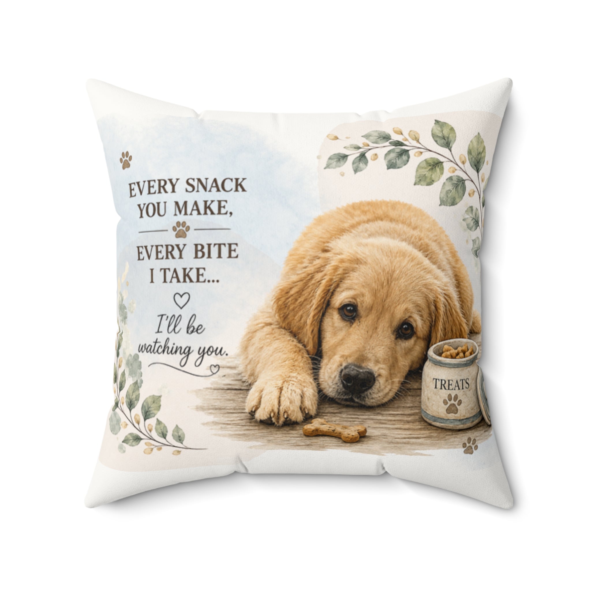Golden Retriever Pillow | Every Snack You Make