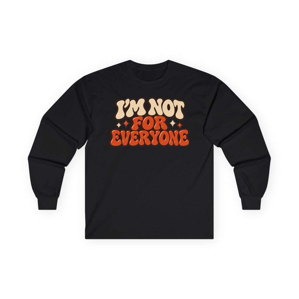 I’m Not For Everyone Retro Long Sleeve Shirt – Cream & Burnt Orange
