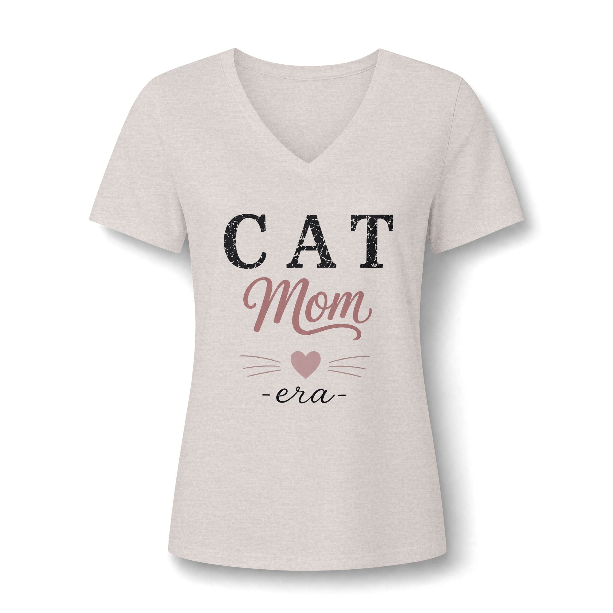 Cat Mom Era Vintage Graphic Tee | Blush