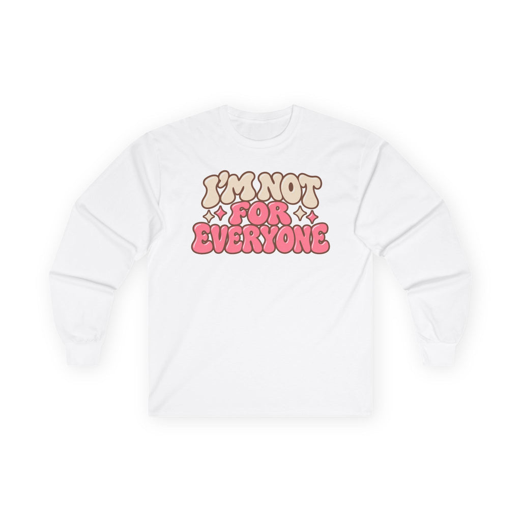 I’m Not For Everyone Retro Long Sleeve Shirt – Cream & Pink